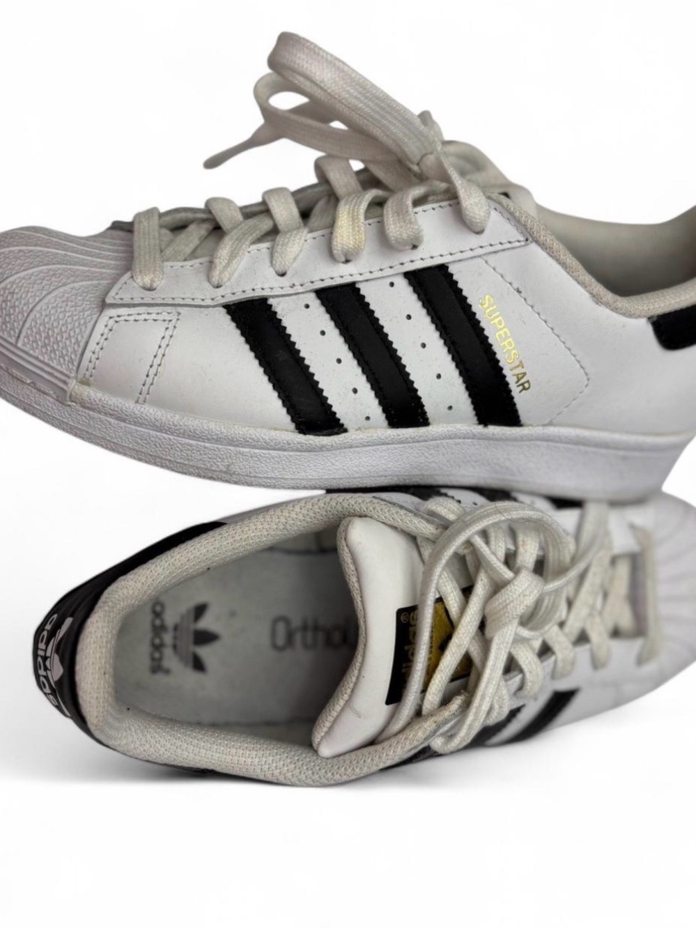 adidas Originals White and Black Superstar Sneakers
